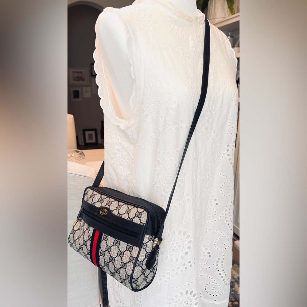 Gucci Crossbody Bag Shoulder Bag Ophidia Sherry Line GG Monogram-Navy Blue